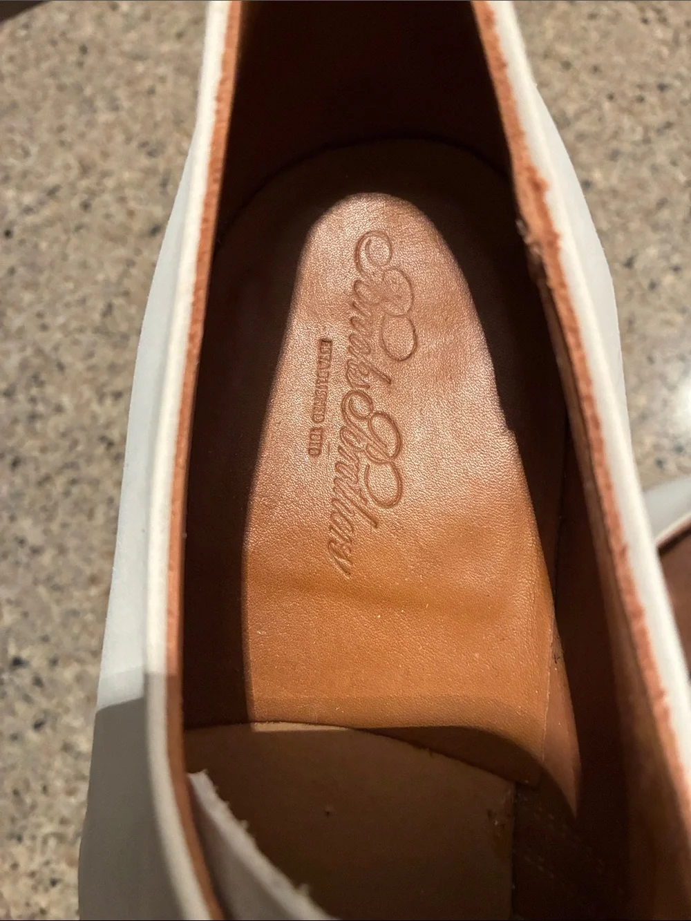 Vintage Brooks Brothers Men 9 E/C White Nubuck Suede Derby Oxford Dress Shoes